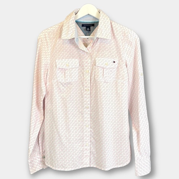 Tommy Hilfiger Button Down Long Sleeve Shirt Size Small - Picture 1 of 6